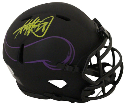Adrian Peterson Signed Minnesota Vikings Eclipse Mini Helmet BAS