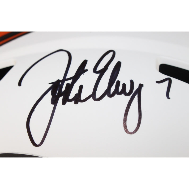 John Elway Autographed Denver Broncos Full Size Lunar Replica Helmet