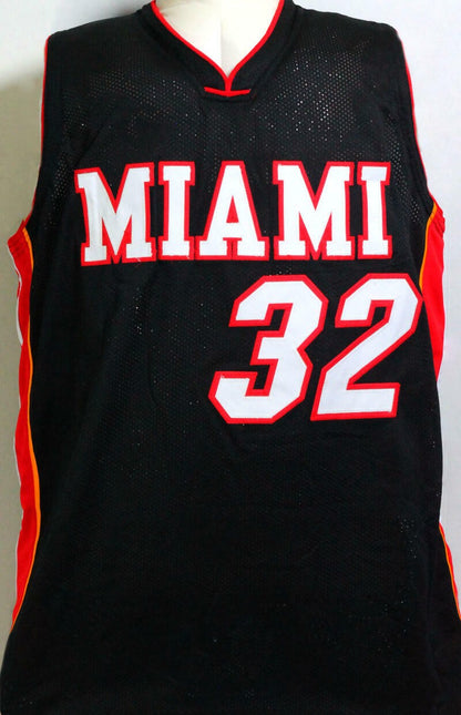 Shaquille O'Neal Signed Miami Custom Basketball Jersey - Black