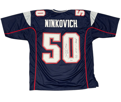 Rob Ninkovich Signed New England Patriots Custom Jersey (SB XLIX, LI Champ)