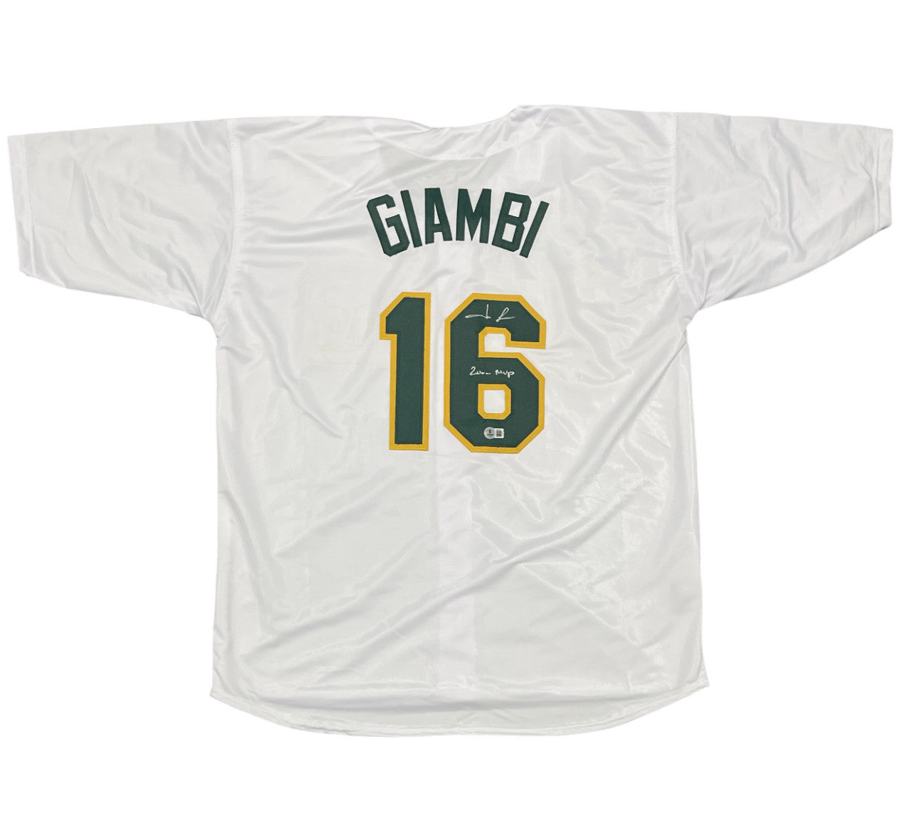 Jason Giambi Signed Oakland Athletics Custom Jersey (2000 MVP Inscription)