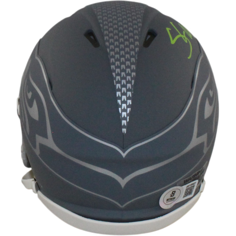 Shaun Alexander Seattle Seahawks Slate Mini Helmet Autographed Beckett