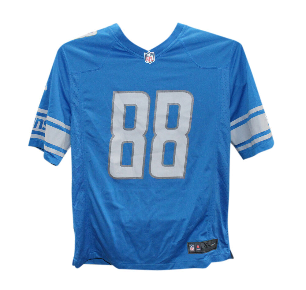 TJ Hockenson Autographed Detroit Lions Nike Game Jersey - Blue XL