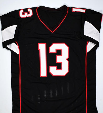 Kurt Warner Signed Black Custom Football Jersey with HOF Inscription