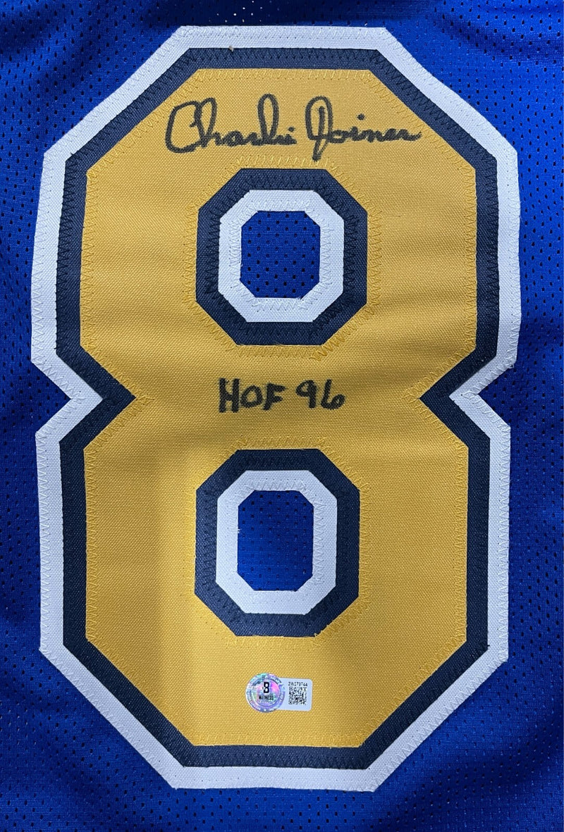 Charlie Joiner Signed Chargers Custom Football Jersey (HOF 96 Inscription)