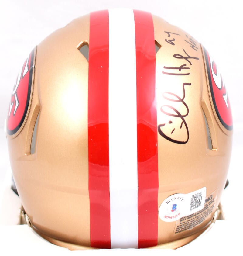 Charles Haley Signed San Francisco 49ers Black Speed Mini Helmet HOF