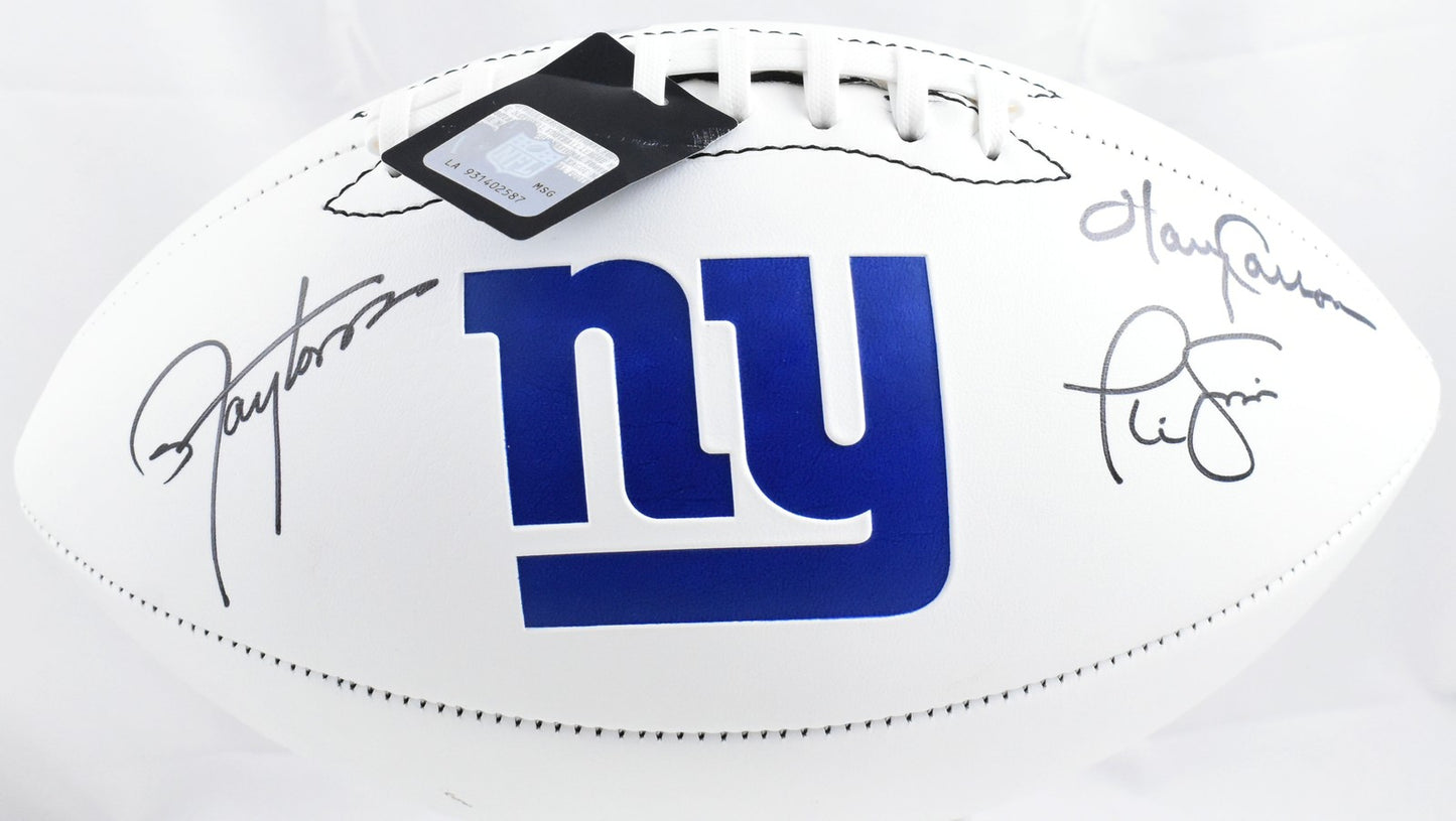 Lawrence Taylor, Phil Simms & Harry Carson Signed New York Giants Football