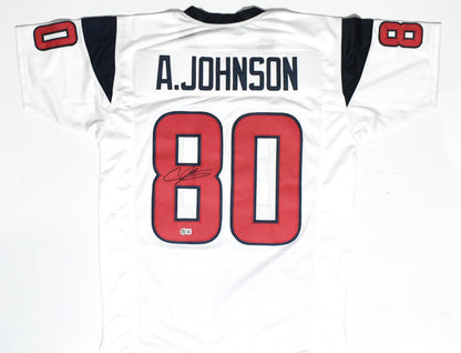 Andre Johnson Autographed Houston Texans Custom White Jersey