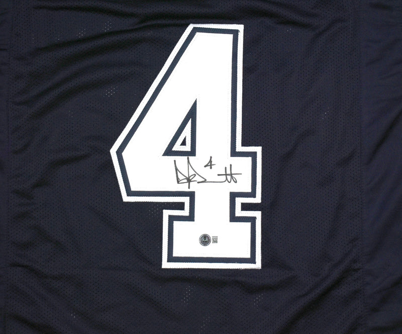 Dak Prescott Autographed Dallas Cowboys Custom Black Jersey