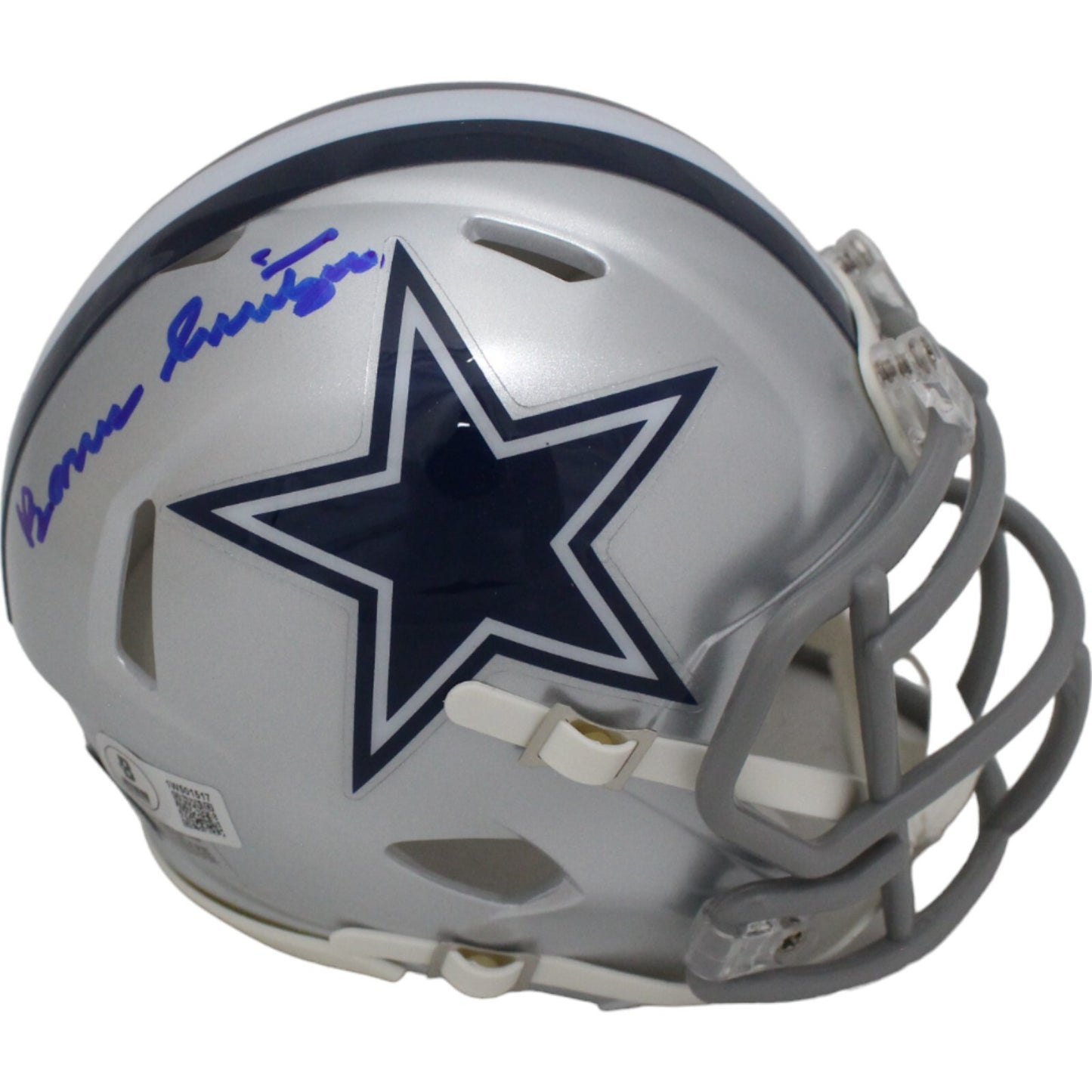 Barry Switzer Dallas Cowboys Autographed Mini Helmet
