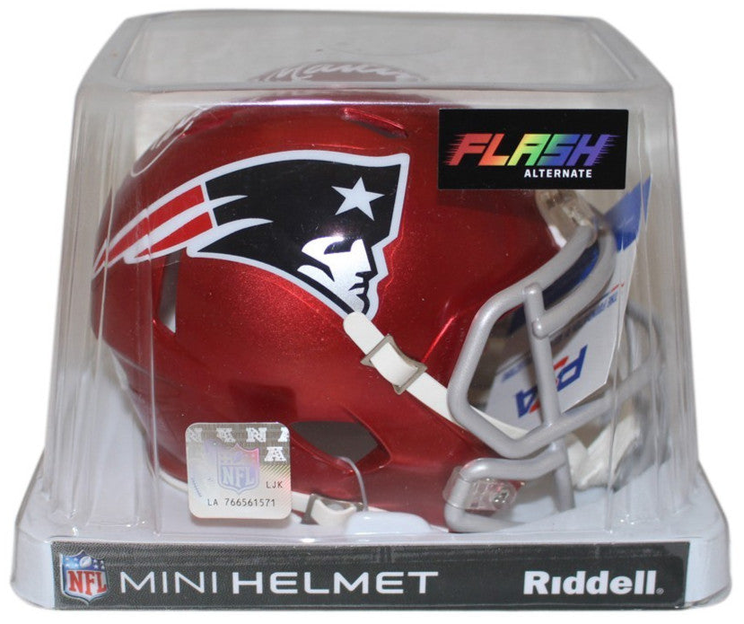 Curtis Martin Autographed New England Patriots Flash Mini Helmet PSA