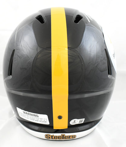 T.J. Watt Signed Pittsburgh Steelers White Full Size Speed Helmet