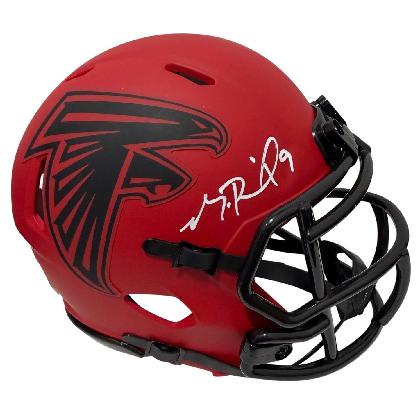 Michael Penix Signed Atlanta Falcons Rave Mini Helmet Beckett Witness COA
