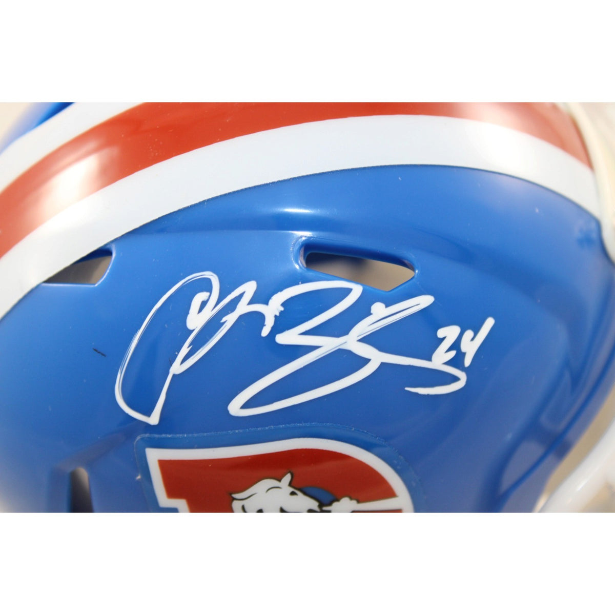 Champ Bailey Signed Denver Broncos Throwback Mini Helmet