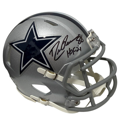 Drew Pearson Signed Dallas Cowboys Speed Mini Helmet HOF 21 JSA