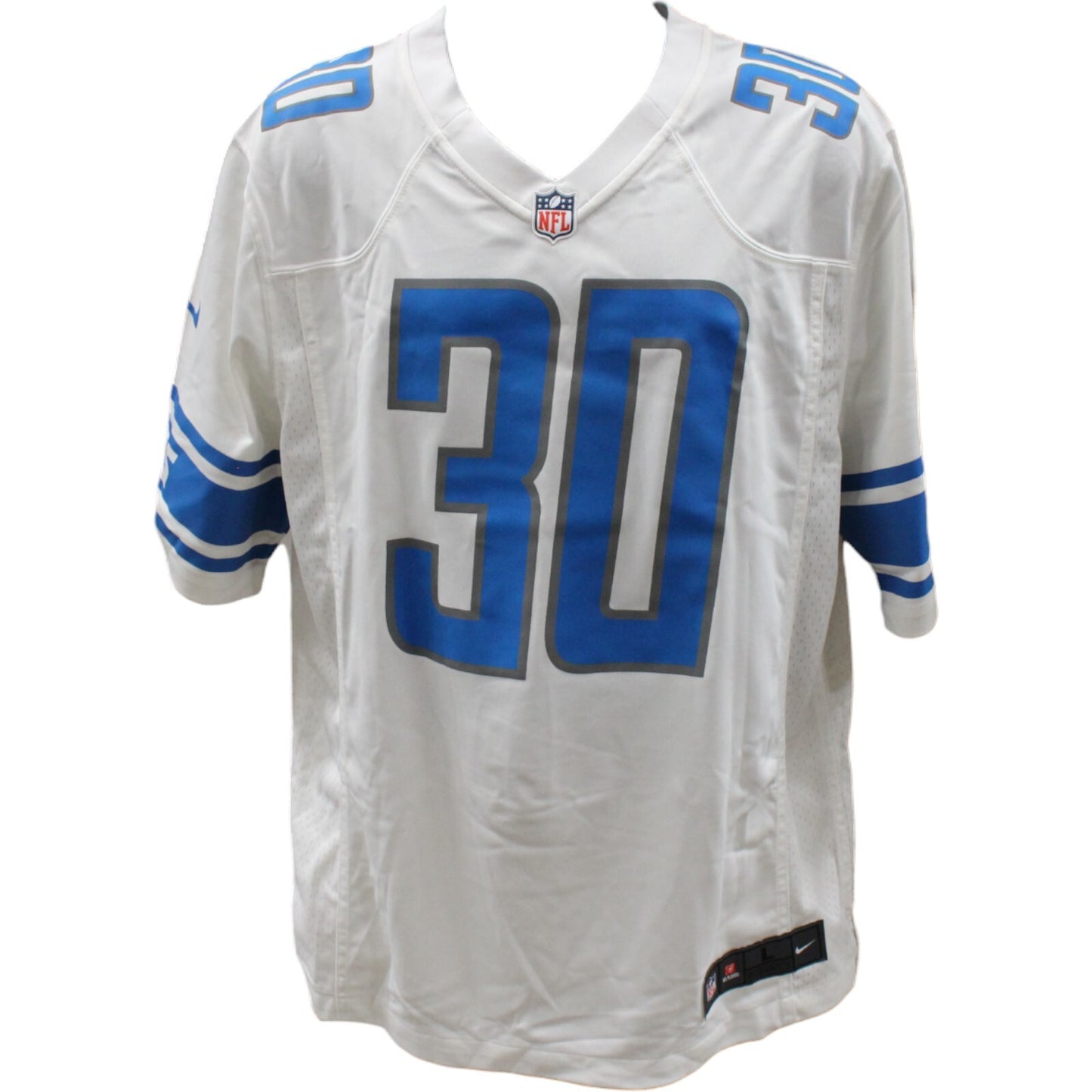 Jeff Okudah Signed Detroit Lions White Nike Jersey