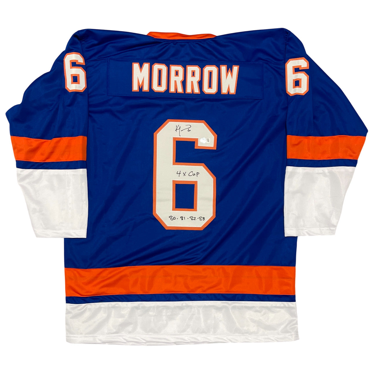 Ken Morrow Signed New York Islanders Custom Jersey (4x Stanley Cup Champs)