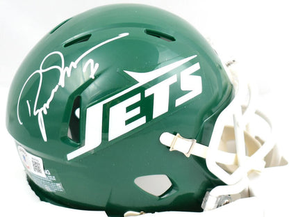 Boomer Esiason Signed New York Jets Throwback Speed Mini Helmet