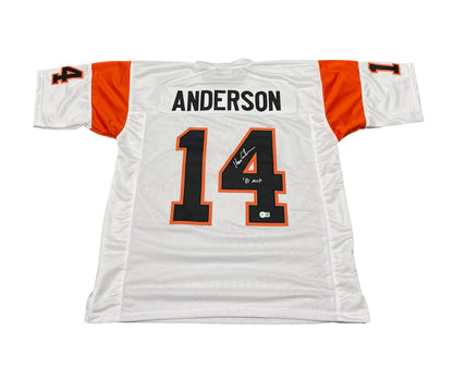 Ken Anderson Signed Cincinnati Bengals Custom Jersey "81 MVP" BAS Witness