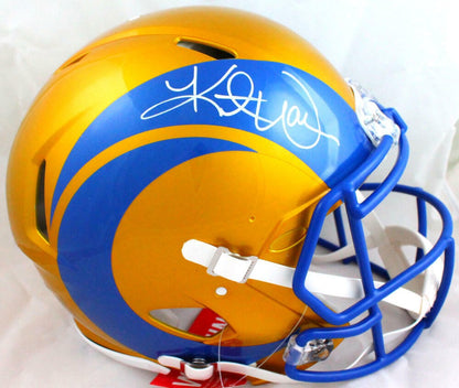 Kurt Warner Signed Los Angeles Rams Flash Speed Authentic Helmet