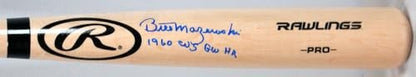 Bill Mazeroski Signed Rawlings Pro Baseball Bat Inscribed "60 WS GW HR"