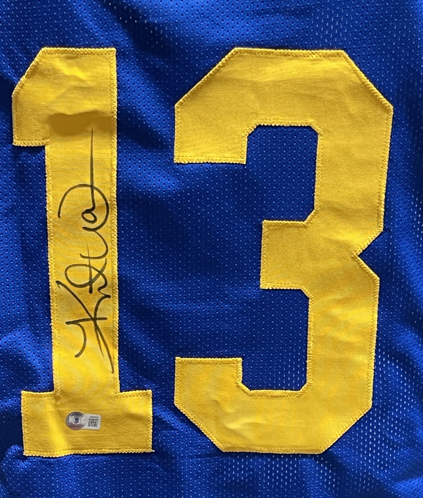 Kurt Warner Signed St. Louis Rams Pro Style Football Jersey - Beckett
