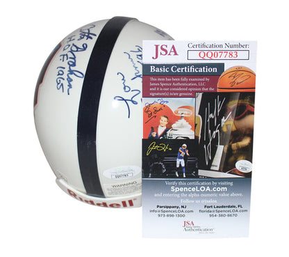 Otto Graham, Joe Perry, Lou Creekmur & Mel Renfro Signed HOF Mini Helmet JSA