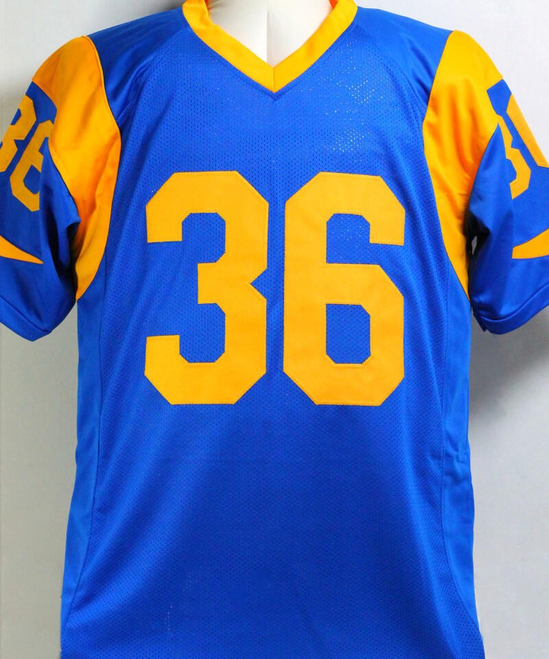 Jerome Bettis Autographed Blue and Yellow Custom Football Jersey
