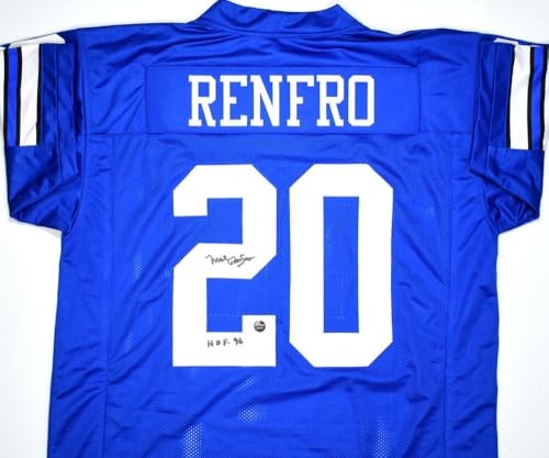 Mel Renfro Autographed Dallas Cowboys Style Custom Blue Jersey (HOF)