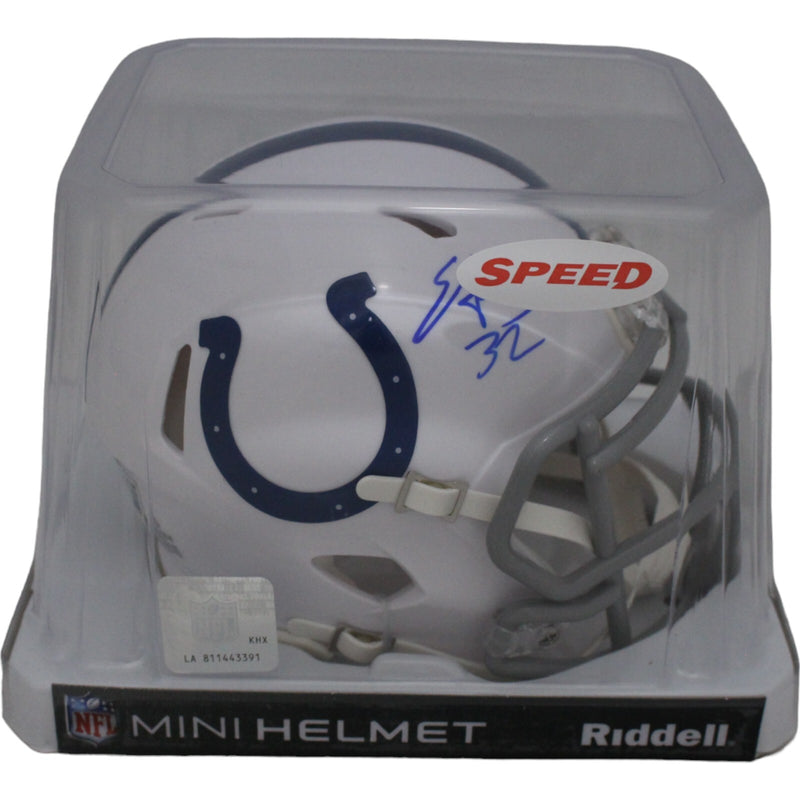 Edgerrin James Indianapolis Colts Signed Speed Mini Helmet (Beckett)