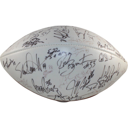 John Elway, Shannon Sharpe & Mike Shanahan Multi-Signed 1995 Broncos Football