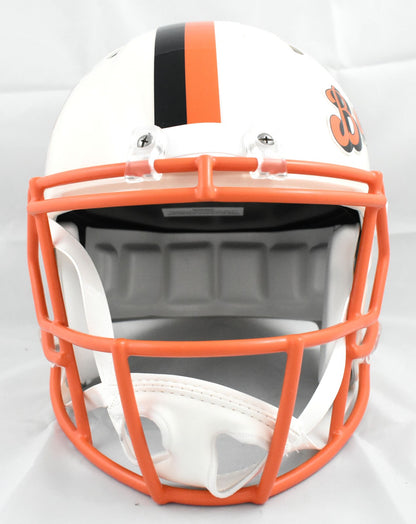 Ja'Marr Chase Autographed Cincinnati Bengals Full Size Retro Speed Helmet