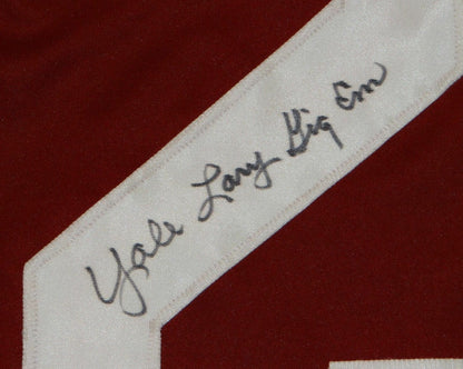 Yale Lary Autographed Maroon College Style Jersey "Gig Em"