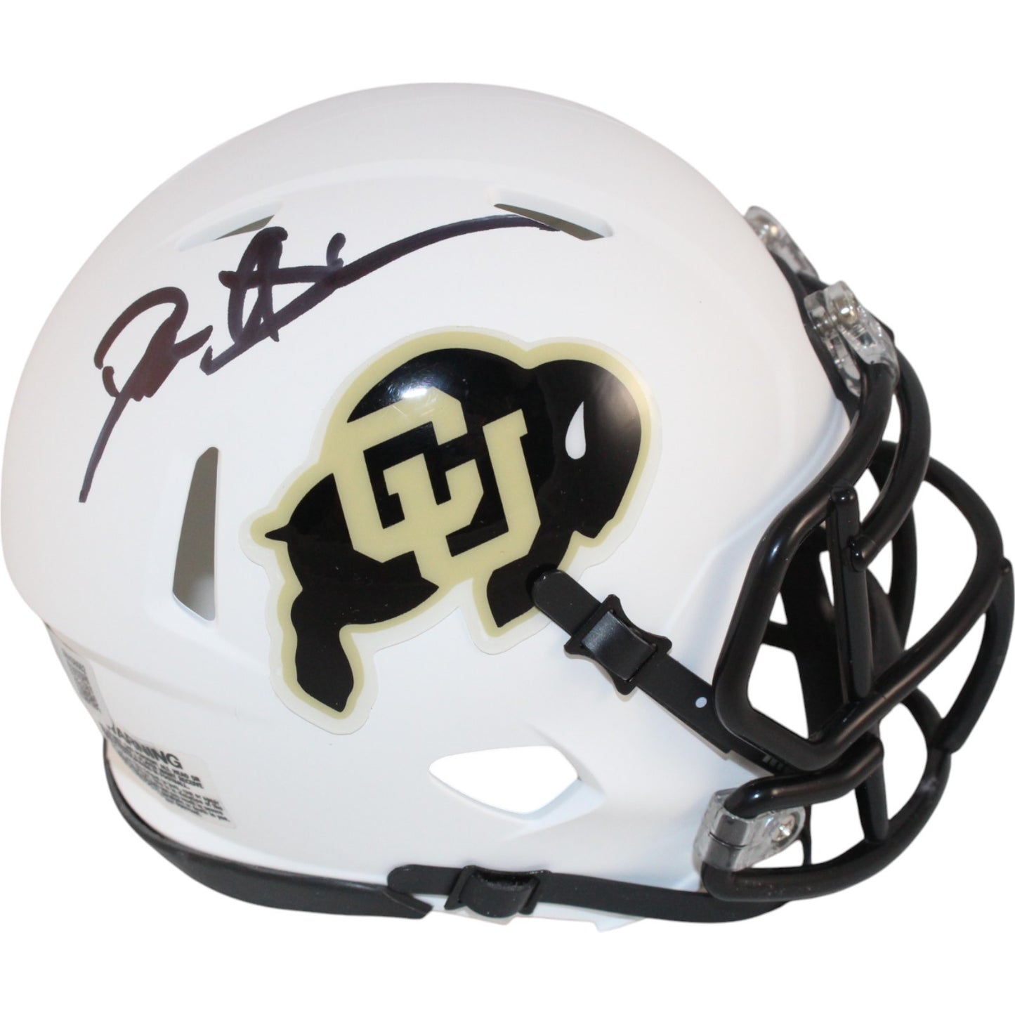 Deion Sanders Autographed Colorado Buffaloes White Speed Mini Helmet