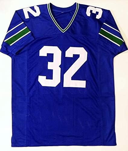 Ricky Watters Signed Blue Custom Football Jersey