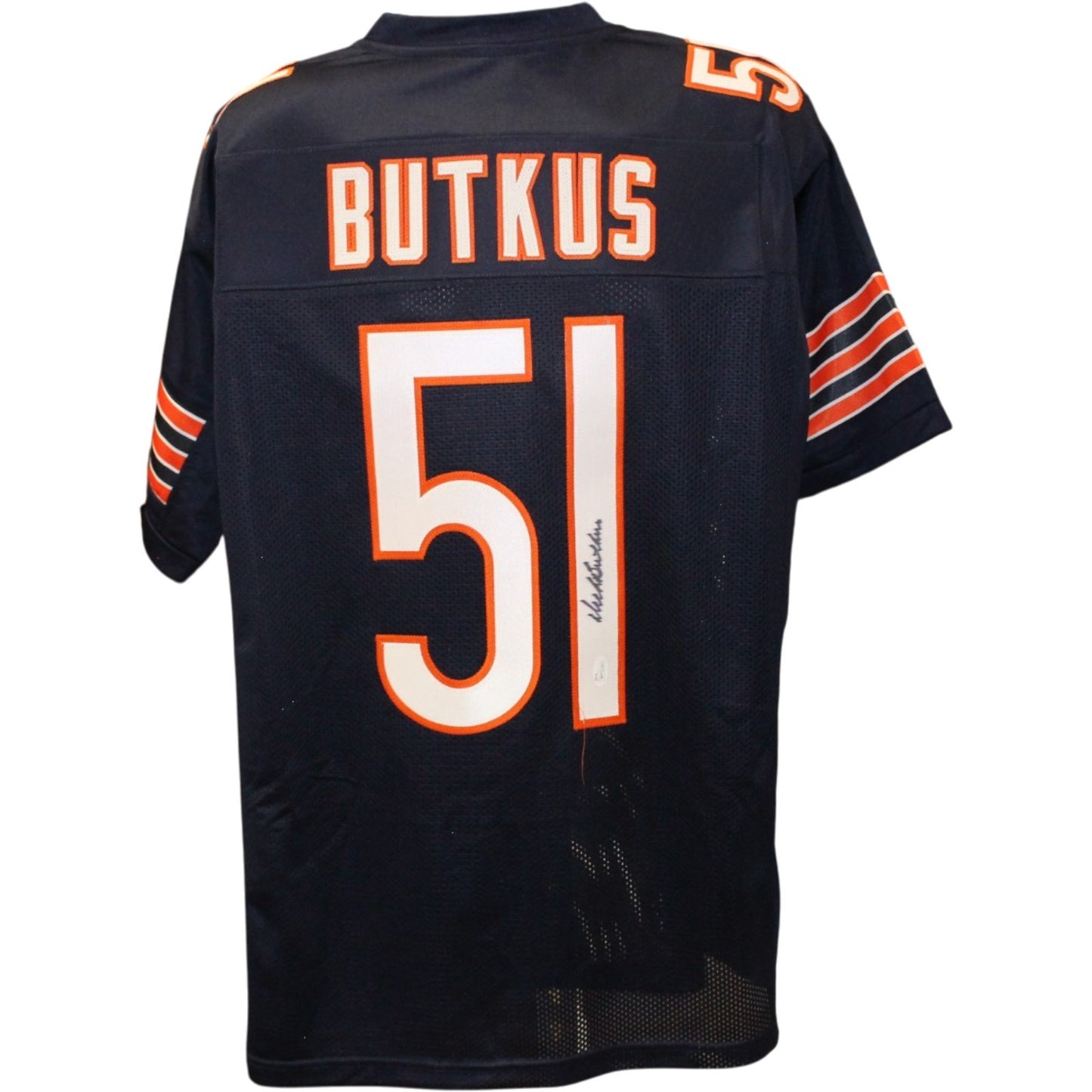 Dick Butkus Autographed Chicago Bears Navy Jersey