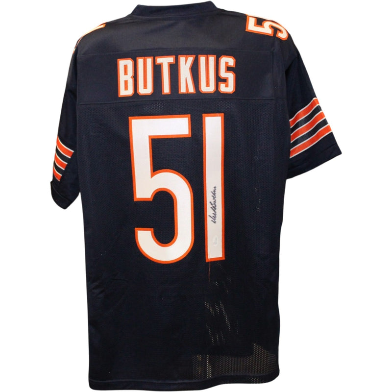 Dick Butkus Autographed Chicago Bears Navy Jersey