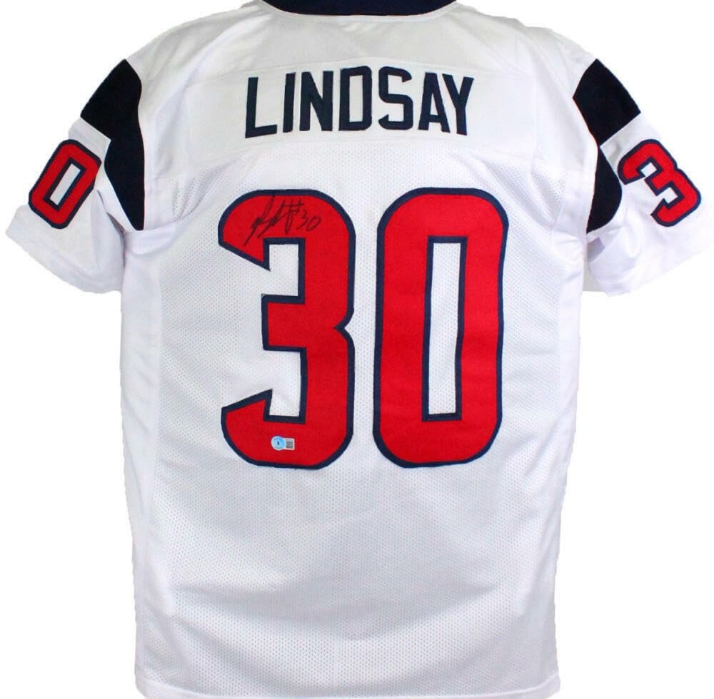 Phillip Lindsay Autographed White Custom Jersey