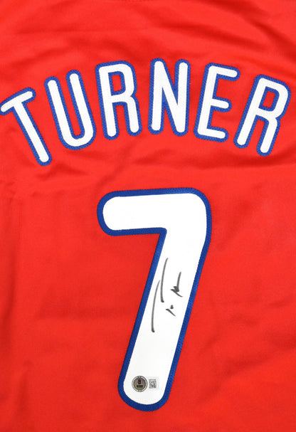 Trea Turner Autographed Philadelphia Phillies Red Custom Jersey