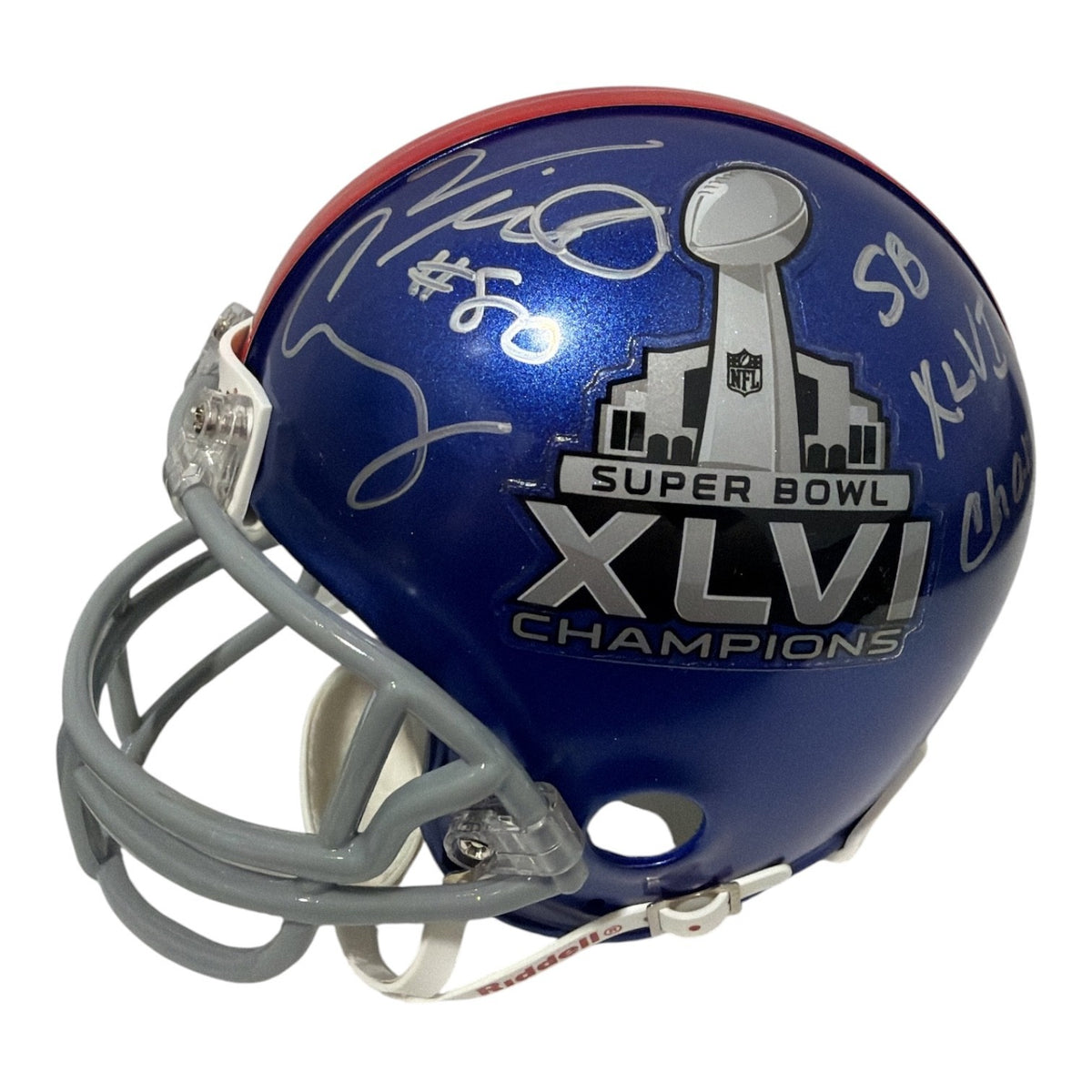 Victor Cruz Signed New York Giants Super Bowl XLVI Logo Mini Helmet