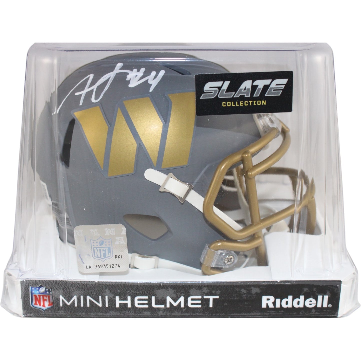 Frankie Luvu Washington Commanders Autographed Slate Mini Helmet
