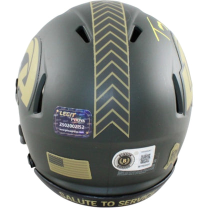 Torry Holt Signed Los Angeles Rams 2025 Salute to Service Mini Helmet