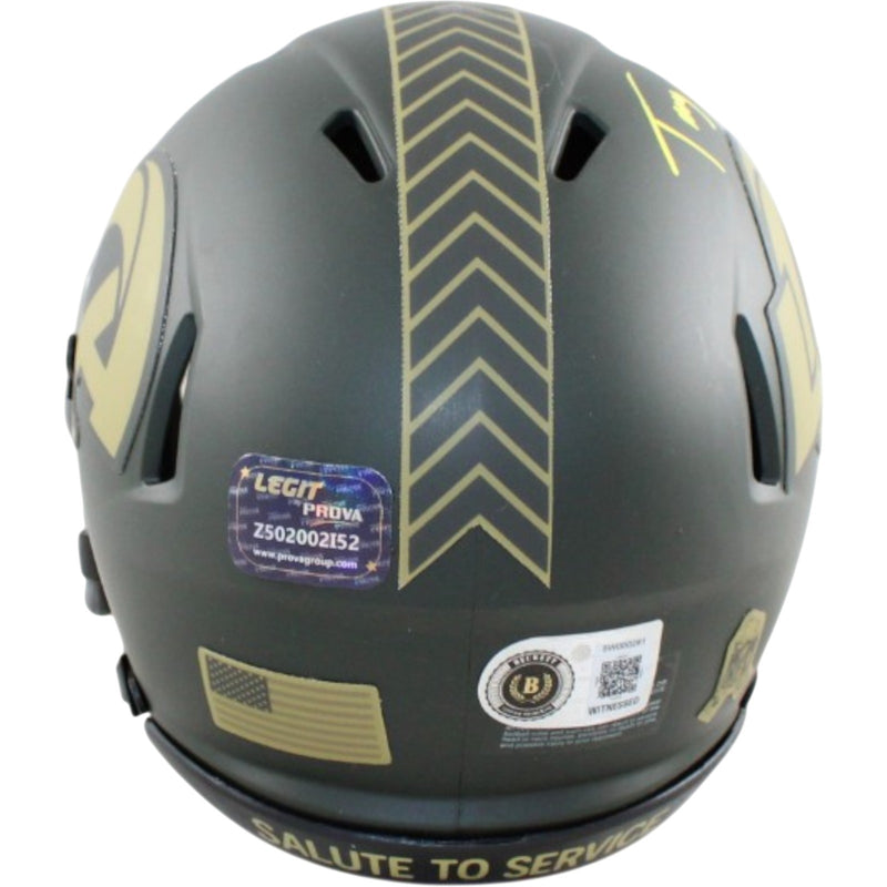 Torry Holt Signed Los Angeles Rams 2025 Salute to Service Mini Helmet