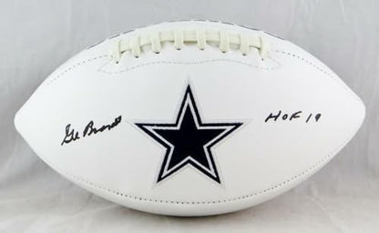 Gil Brandt Signed Dallas Cowboys Logo Football (HOF Inscription)