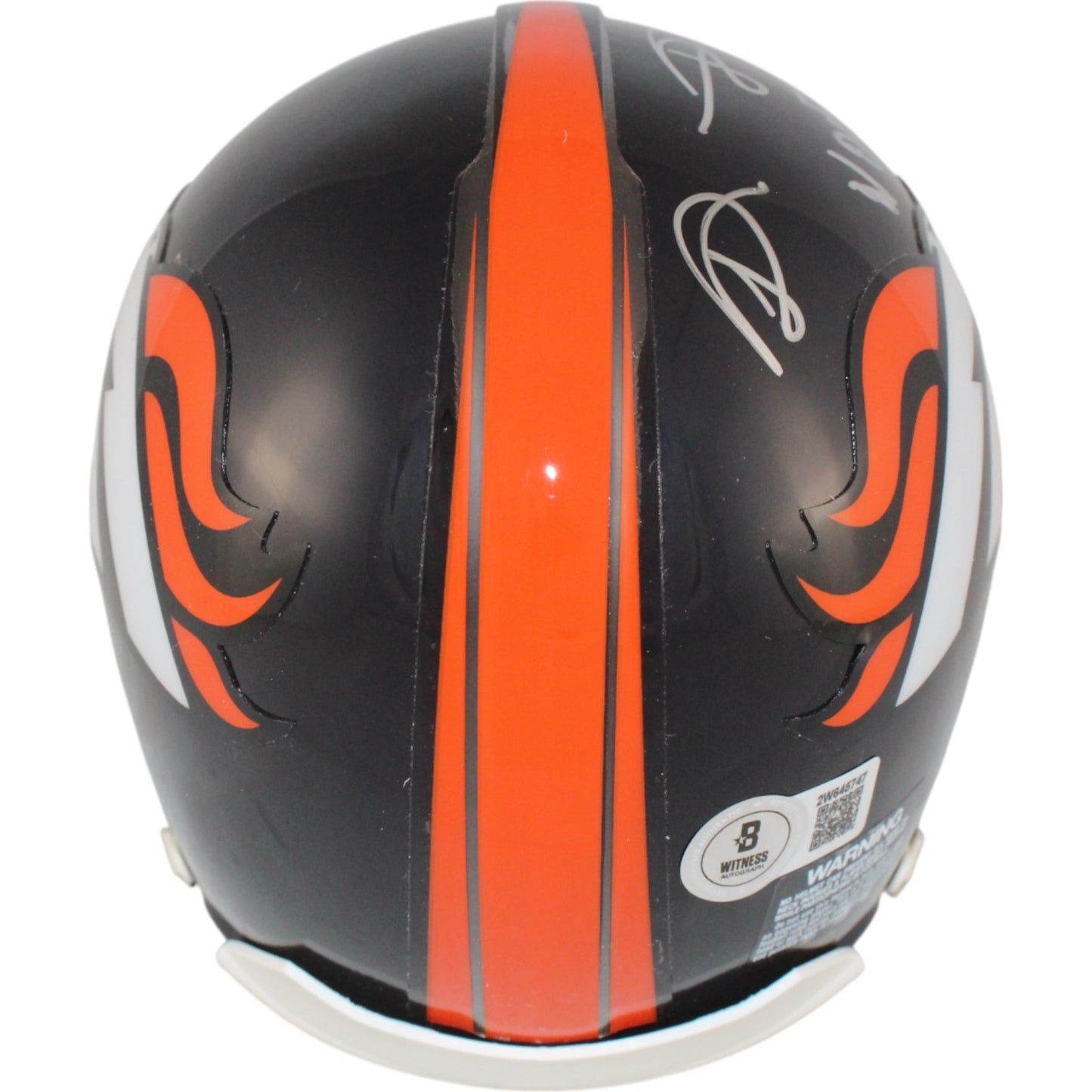 Shannon Sharpe Autographed Denver Broncos Throwback VSR4 Mini Helmet