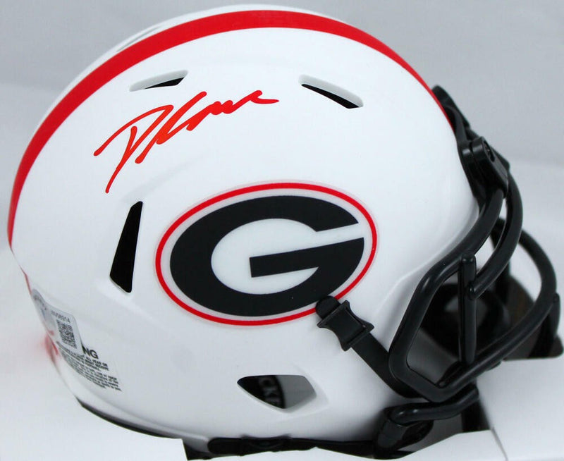 D'Andre Swift Autographed Georgia Bulldogs Lunar Speed Mini Helmet