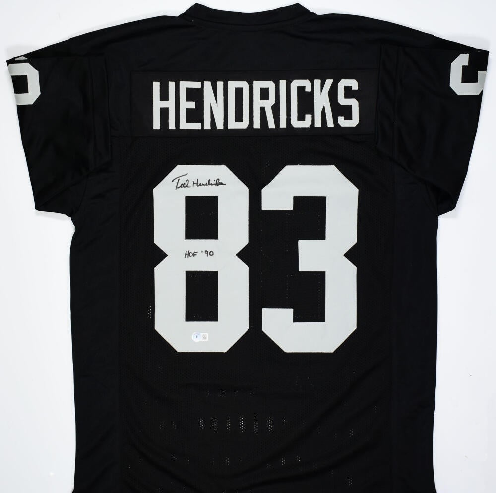 Ted Hendricks Signed Black Custom Football Jersey (HOF Inscribed)