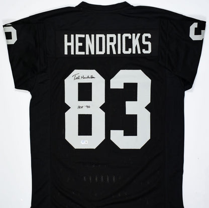 Ted Hendricks Signed Black Custom Football Jersey (HOF Inscribed)