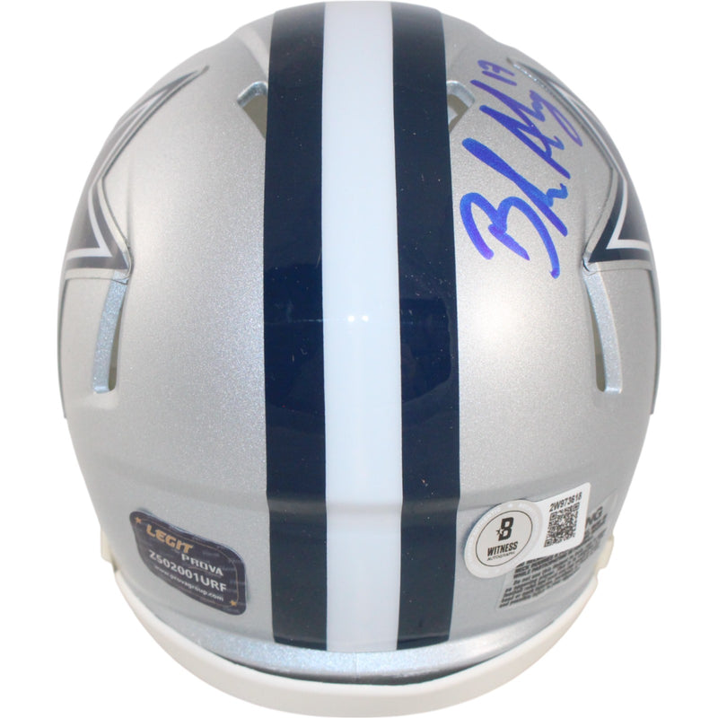 Brandon Aubrey Dallas Cowboys Autographed Mini Helmet Beckett Witnessed