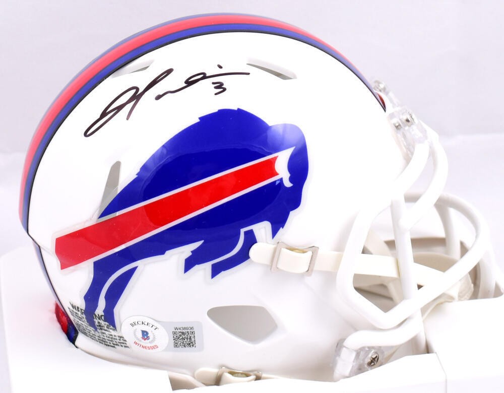 Damar Hamlin Signed Buffalo Bills Speed Mini Helmet - Black Edition